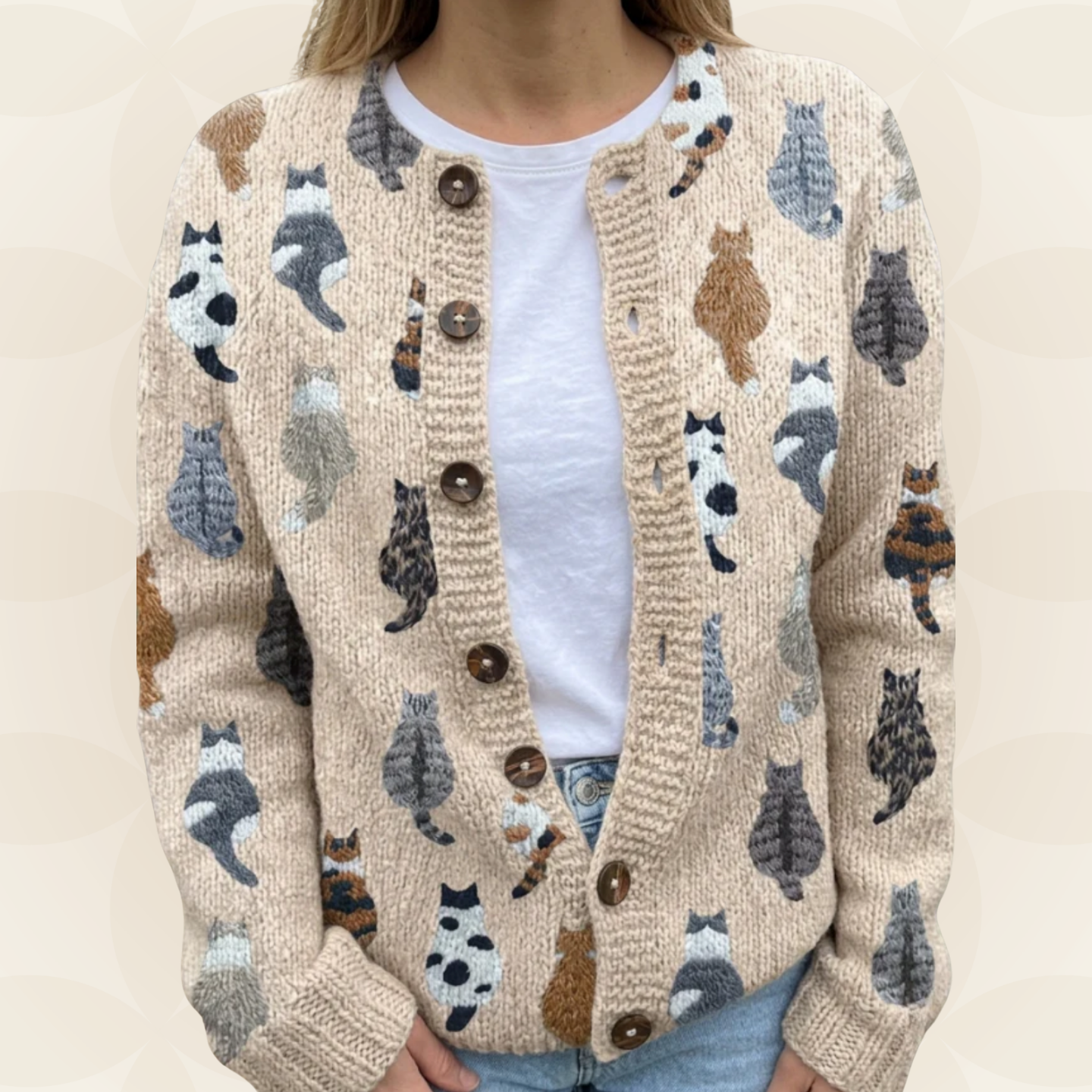 Cheryl™ | Stijlvolle Cardigan met Creatieve Print